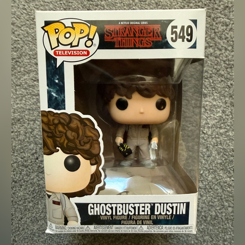 Funko Pop Stranger Things Ghostbuster Dustin Figure